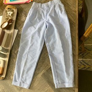 Vintage blue and white striped summer pant